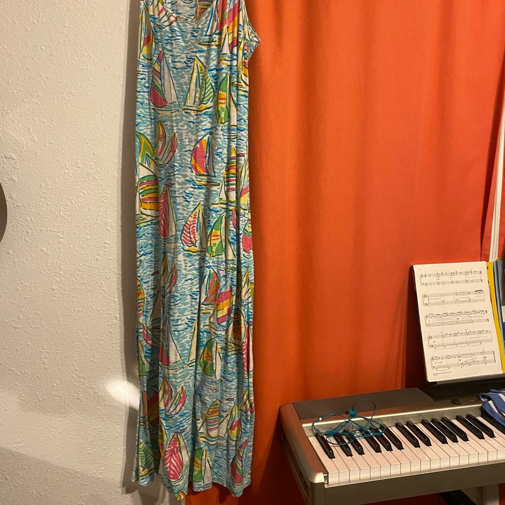 Lilly Pulitzer boat print flowy dress size medium
